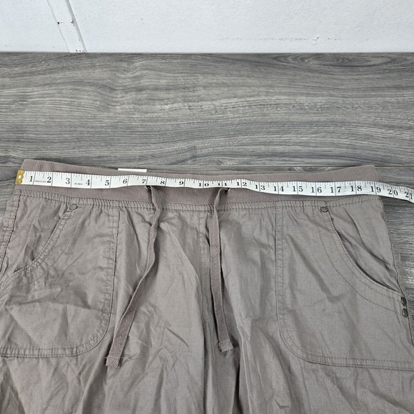 Dash Roll Cuff Cargo Shorts Womens 1X Brown Drawstring Waist Lightweight NWT - Picture 5 of 15